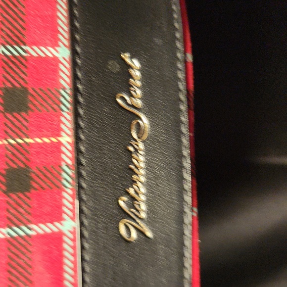 Victorias Secret PLAID Tote Weekender Tartan Plaid Black Red Logo Carry On NEW - Picture 10 of 16